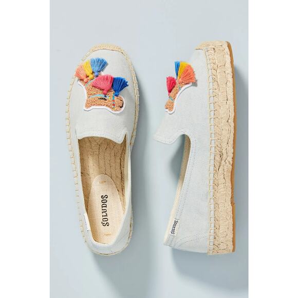 Soludos Tasseled Camel Espadrilles 7 - Picture 1 of 7
